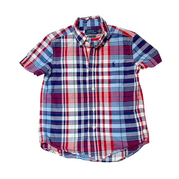 Polo Ralph Lauren Plaid Button Up Shirt Size 5 - Picture 1 of 5